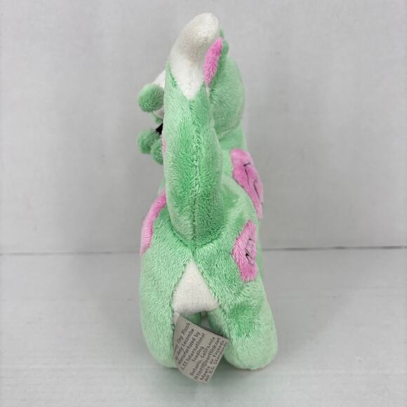 Whimsy Clay Cat Plush Green Pink Flowers Amy Lacombe Lil Flora 8.5 Inch - Picture 5 of 9